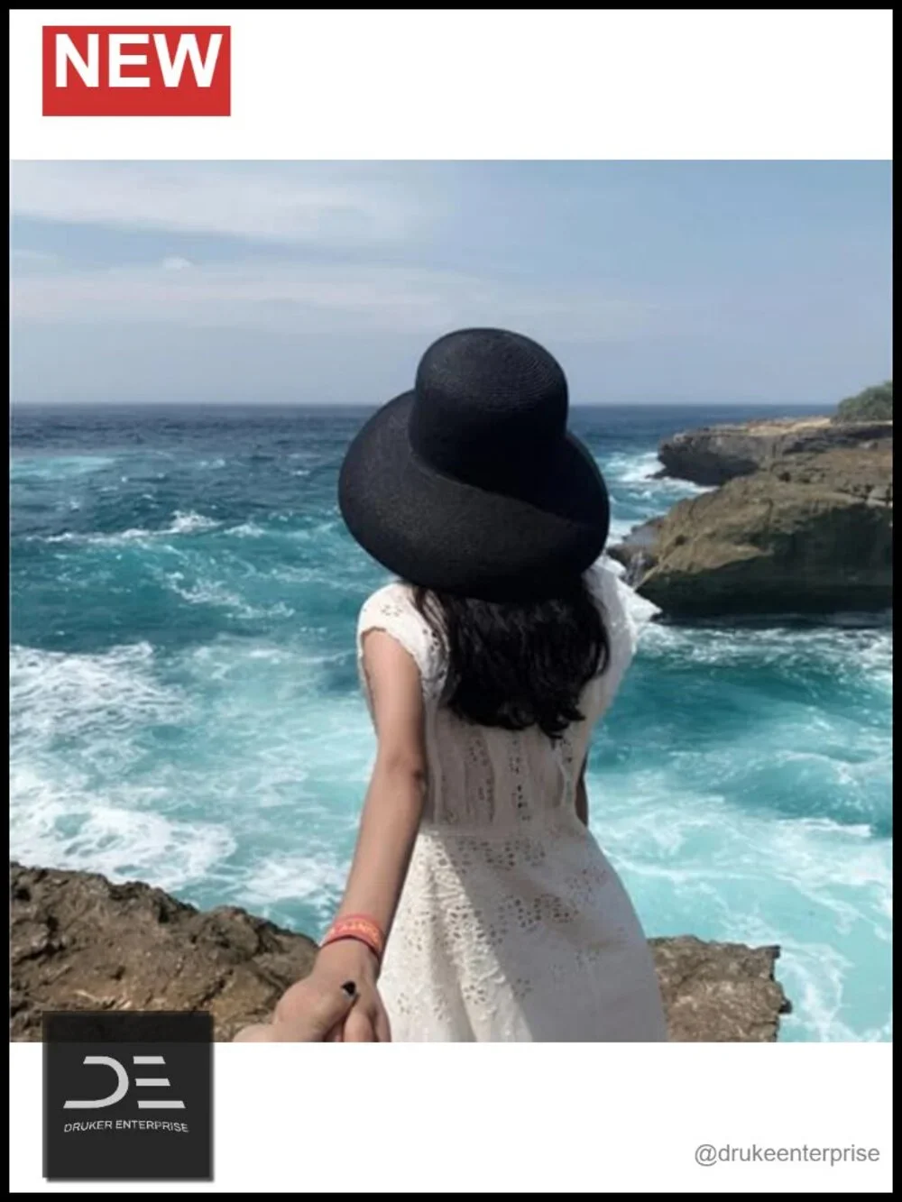 Wide Brim Foldable Straw Sun Hat UPF 50+ UV Resistant Travel Beach Hat